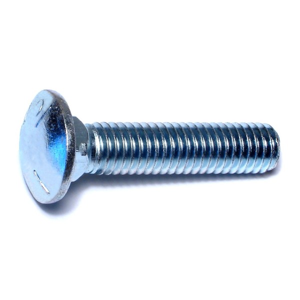Midwest Fastener 7/16"-14 x 2" Zinc Plated Grade 5 Steel Coarse Thread Carriage Bolts 6PK 31884